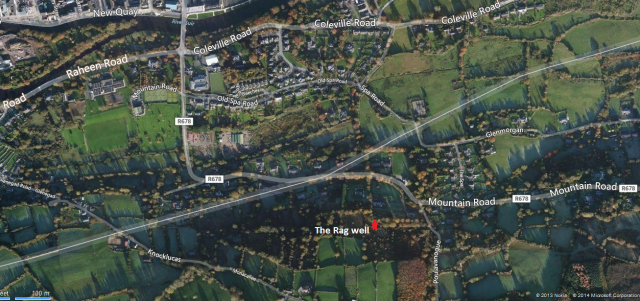 Location map of the rag well taken from Bing Maps